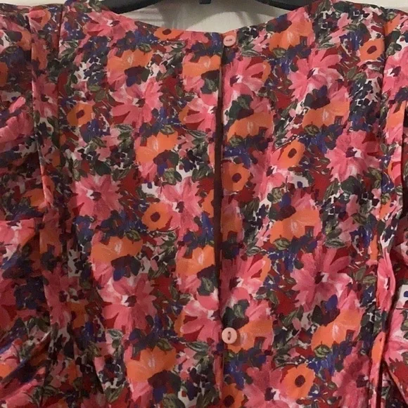 Blogger Fave Floral Ruffle Puff Sleeve Mini Dress | NWT | Small - Picture 10 of 12